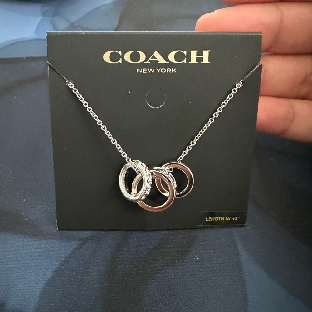 Coach Silver Rings Necklace